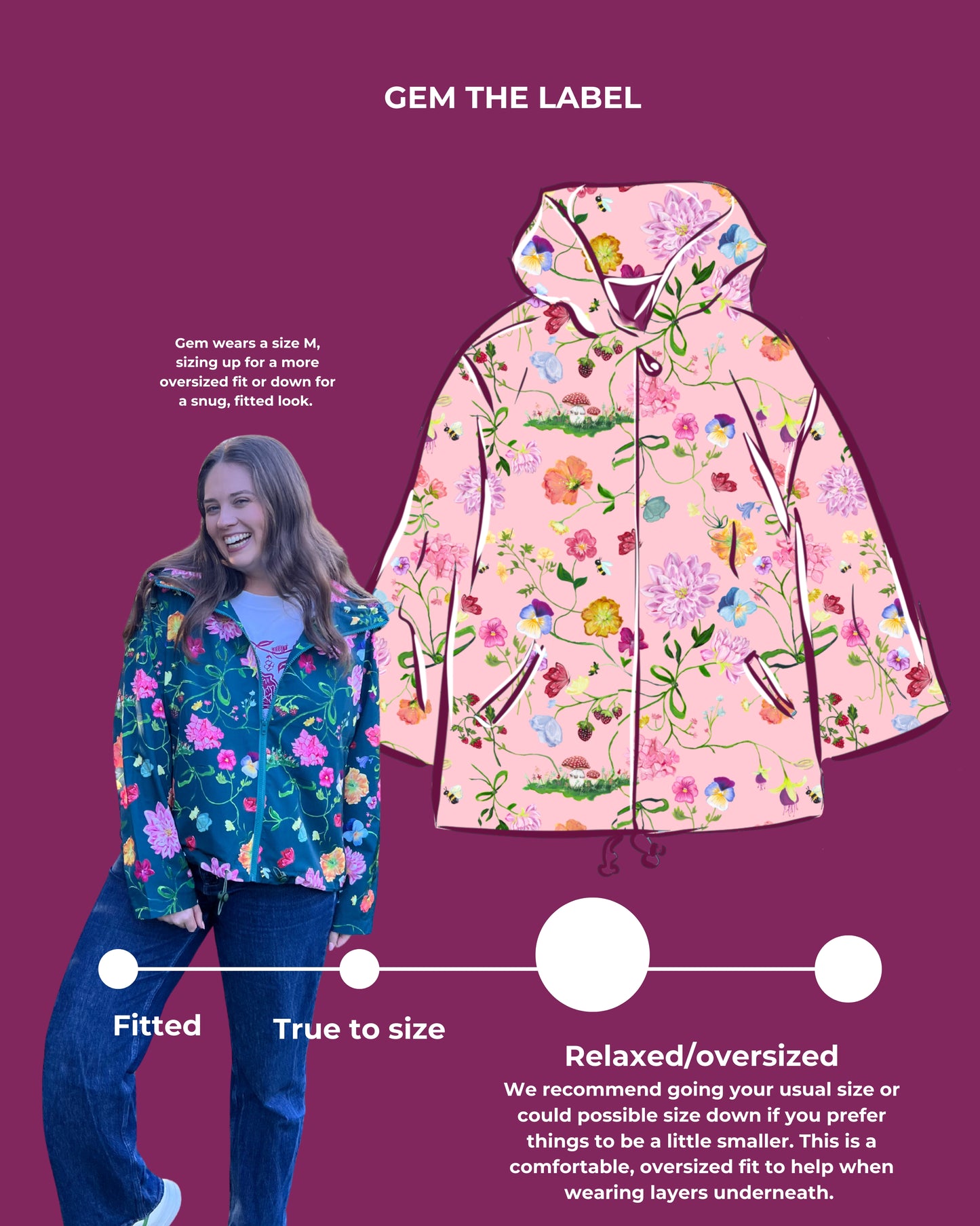 Dreamscape Raincoat - Rosy Pink