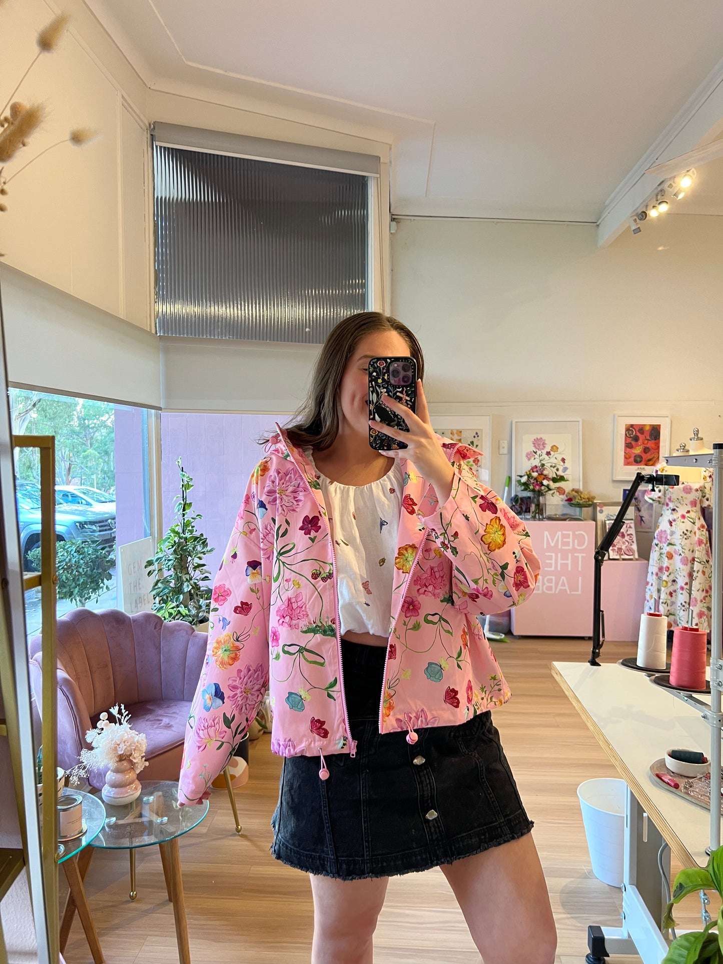 Dreamscape Raincoat - Rosy Pink