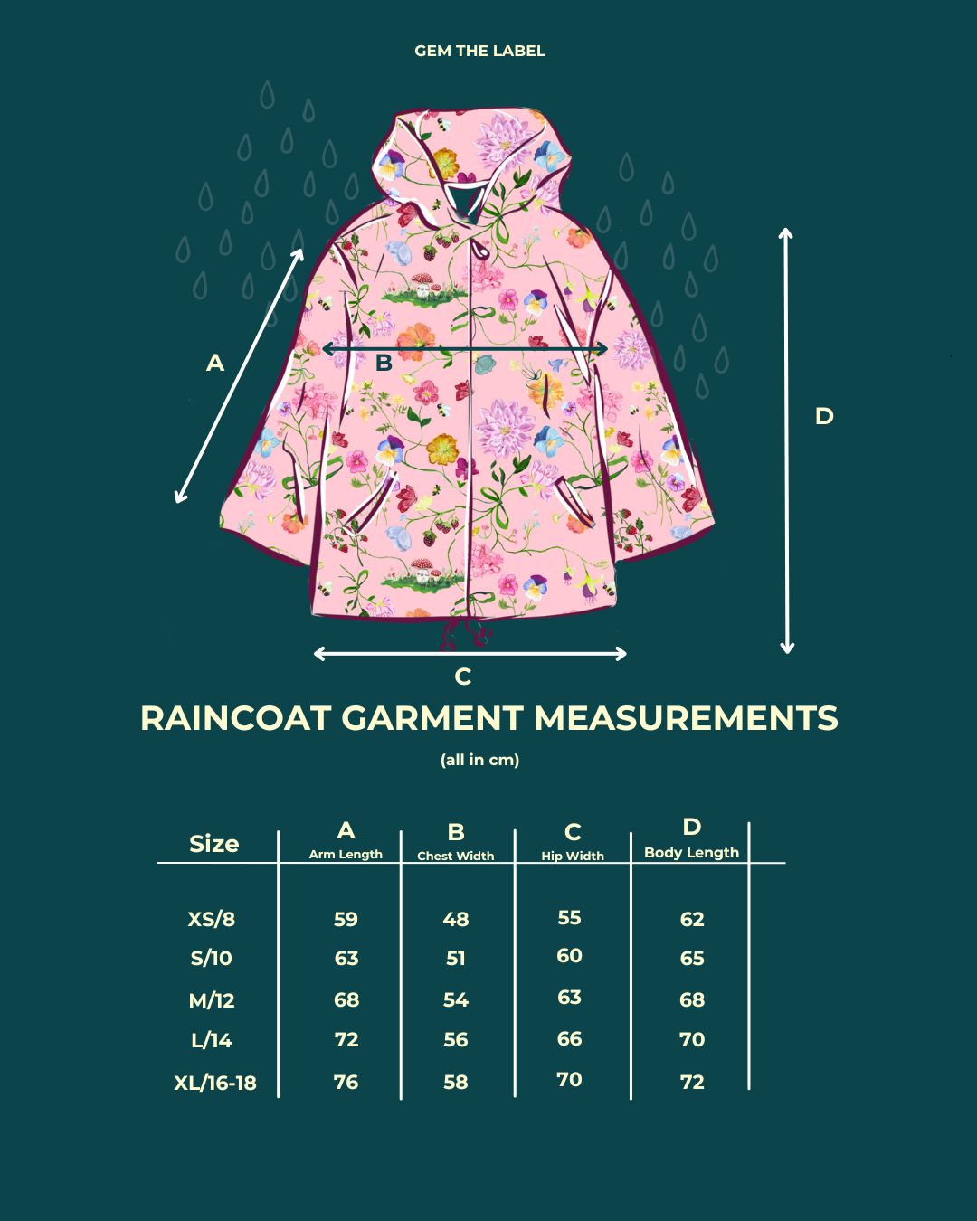 Dreamscape Raincoat - Rosy Pink
