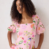 Lila Dreamscape Midi Dress- Rosy Pink