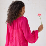Audrey Fuchsia Silk Blouse
