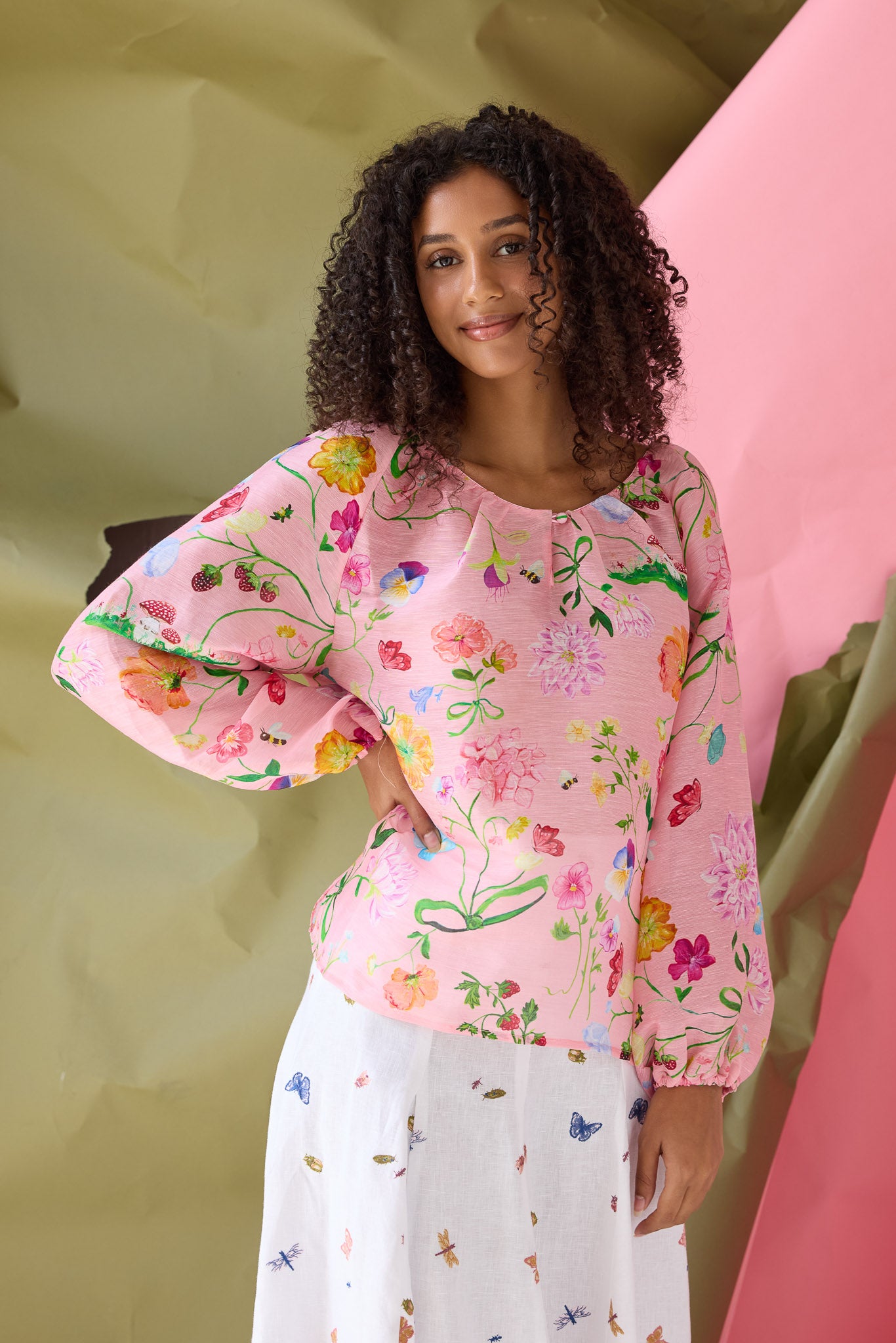 Audrey Dreamscape Silk Blouse