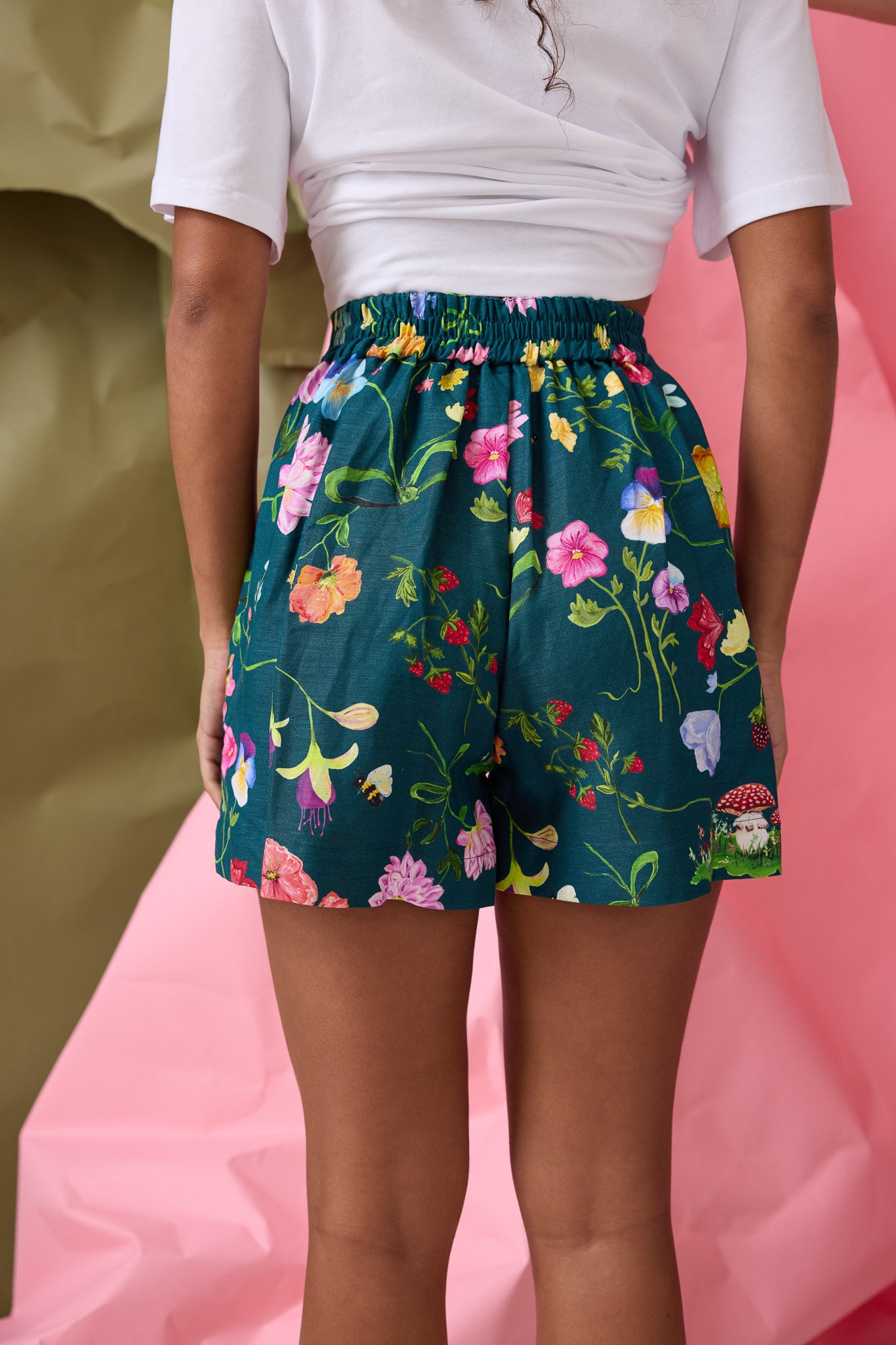 Novie Dreamscape Shorts- Forest Green