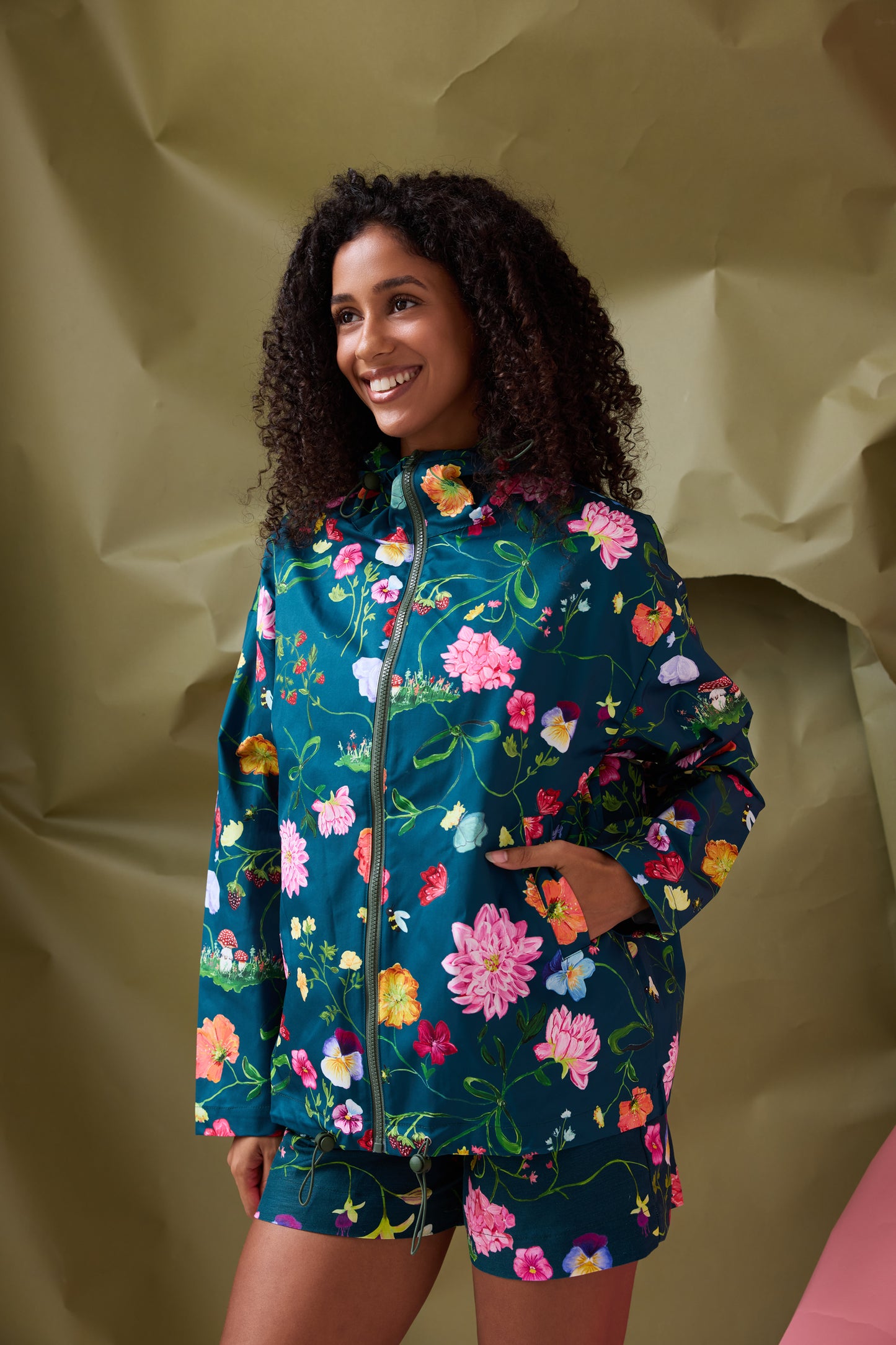 Dreamscape Raincoat - Forest Green