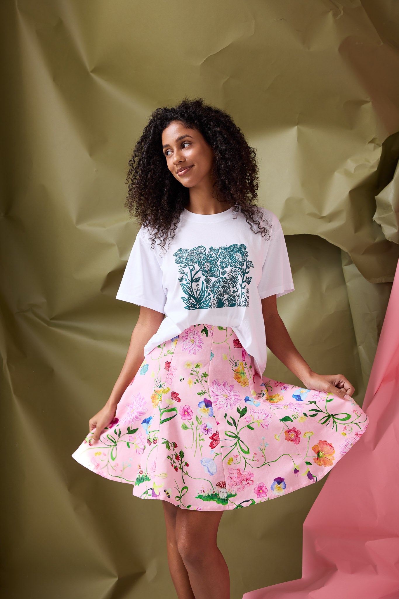 Lola Dreamscape Mini Skirt- Pink