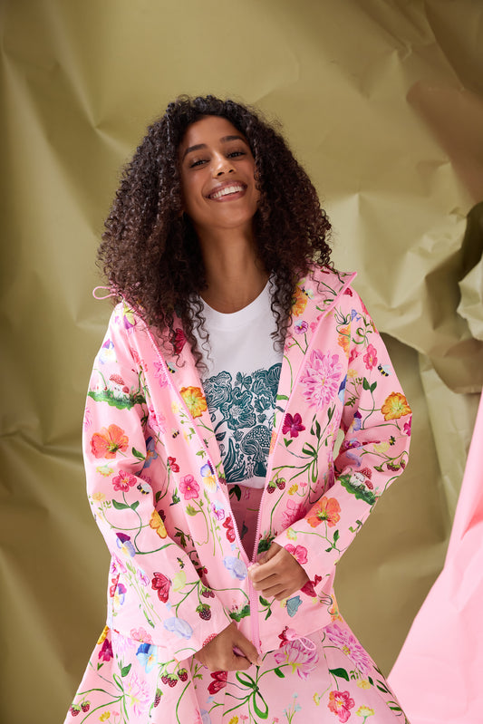 Dreamscape Raincoat - Rosy Pink