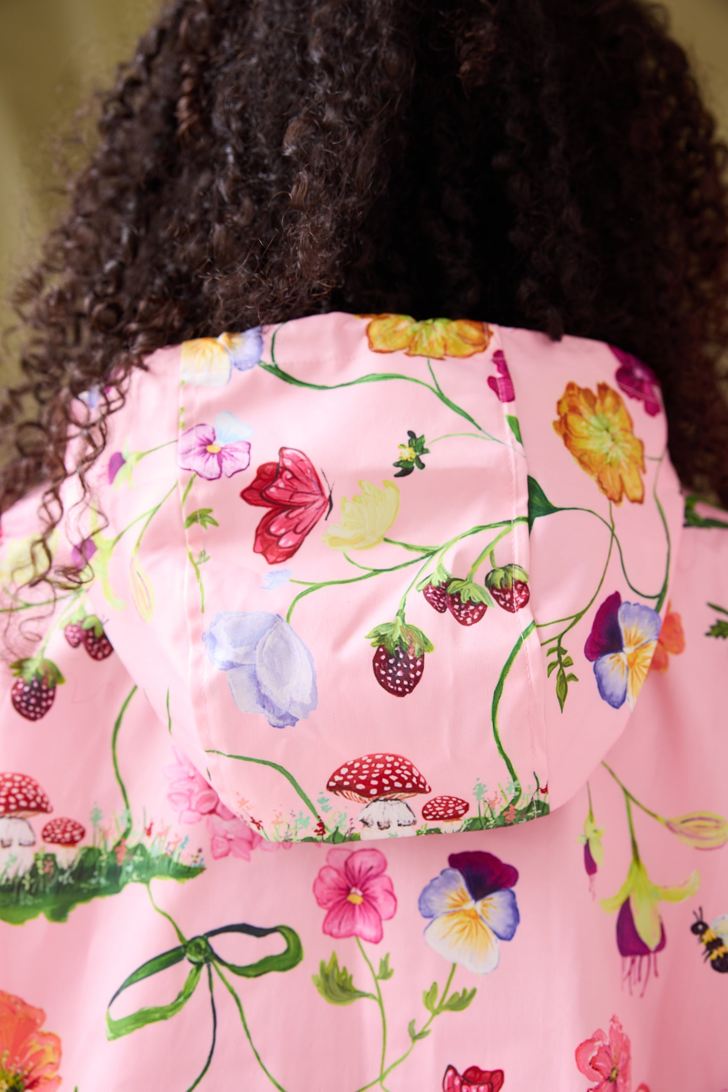 Dreamscape Raincoat - Rosy Pink