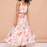 Abi Midi Skirt - White Seashell