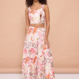 Abi Midi Skirt - White Seashell