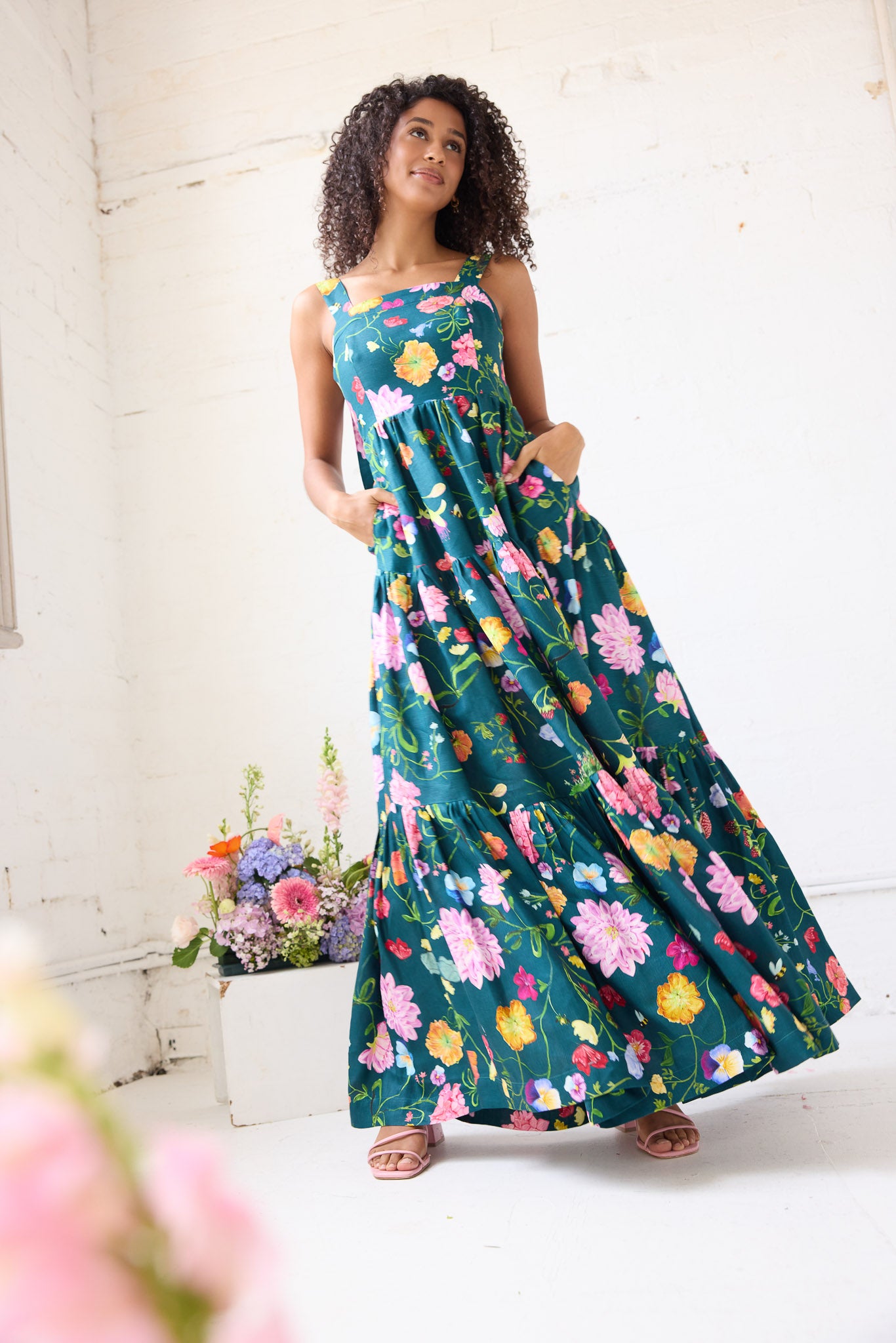 Dreamscape Fleur Gown- Forest Green