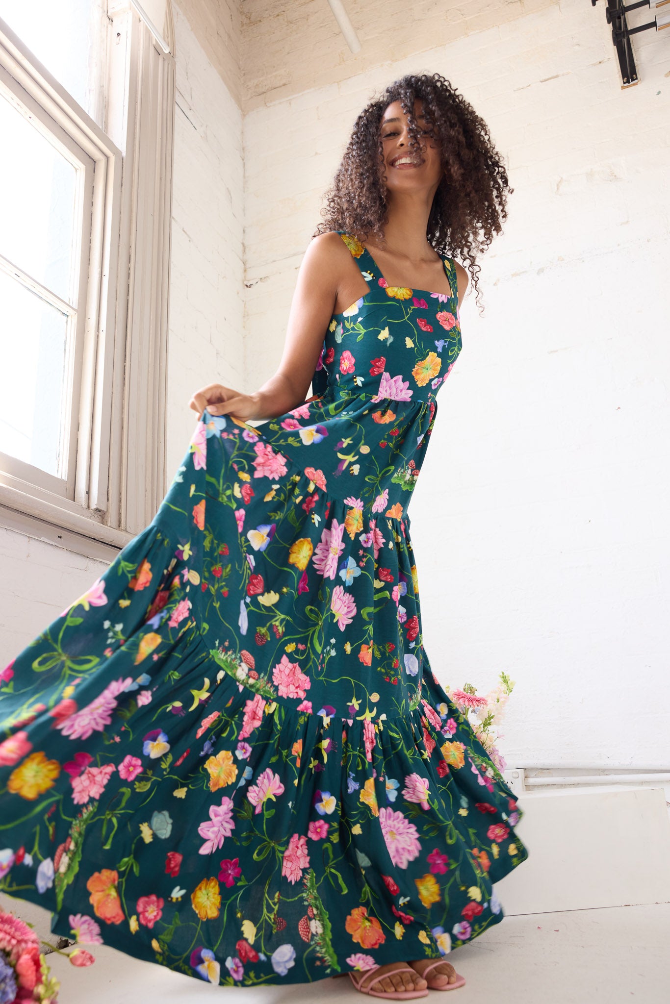 Dreamscape Fleur Gown- Forest Green
