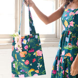 What's Left Dreamscape Tote- Forest Green