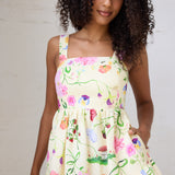 Dreamscape Ginny Tiered Mini Dress - Butter Yellow