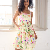Dreamscape Ginny Tiered Mini Dress - Butter Yellow