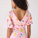 Lila Dreamscape Midi Dress- Rosy Pink