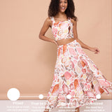 Abi Midi Skirt - White Seashell
