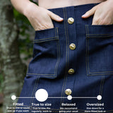 Fyn Denim Mini Skirt (blue embroidery)