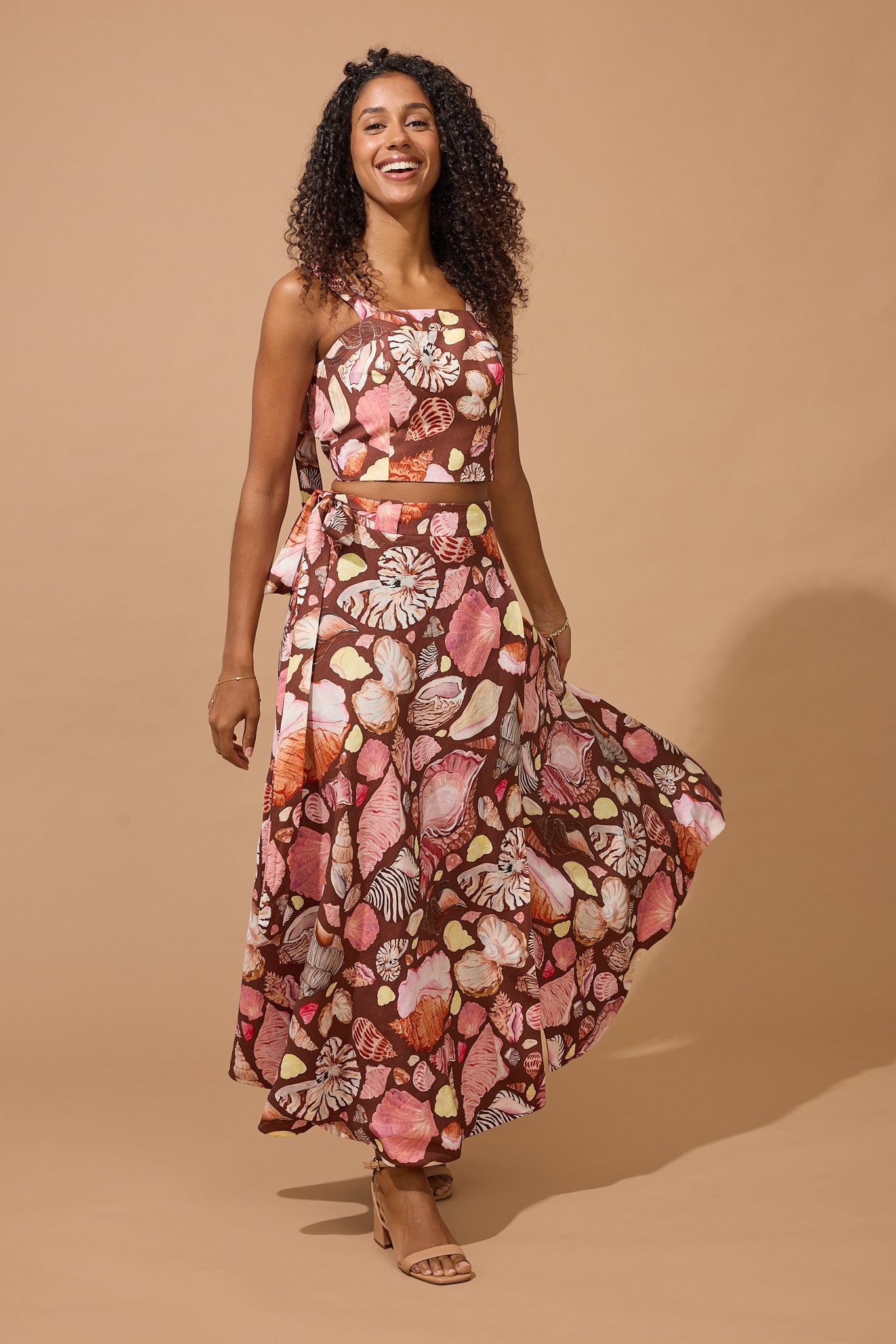 Lola Wrap Skirt - Chocolate Seashell