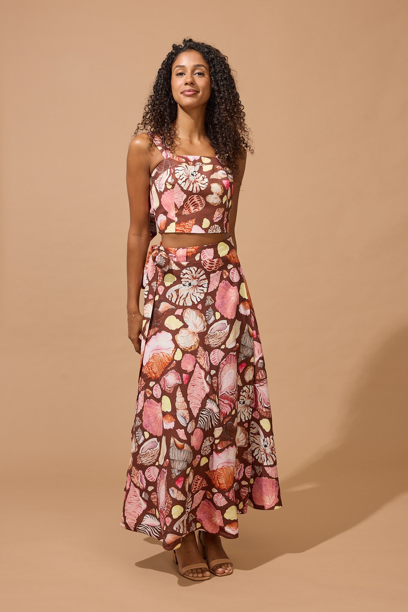 Lola Wrap Skirt - Chocolate Seashell