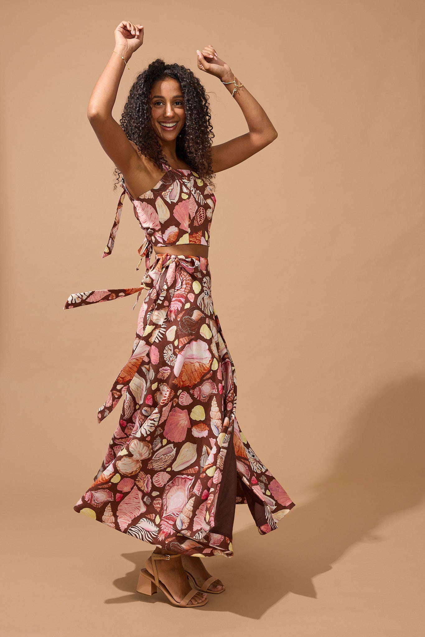 Lola Wrap Skirt - Chocolate Seashell