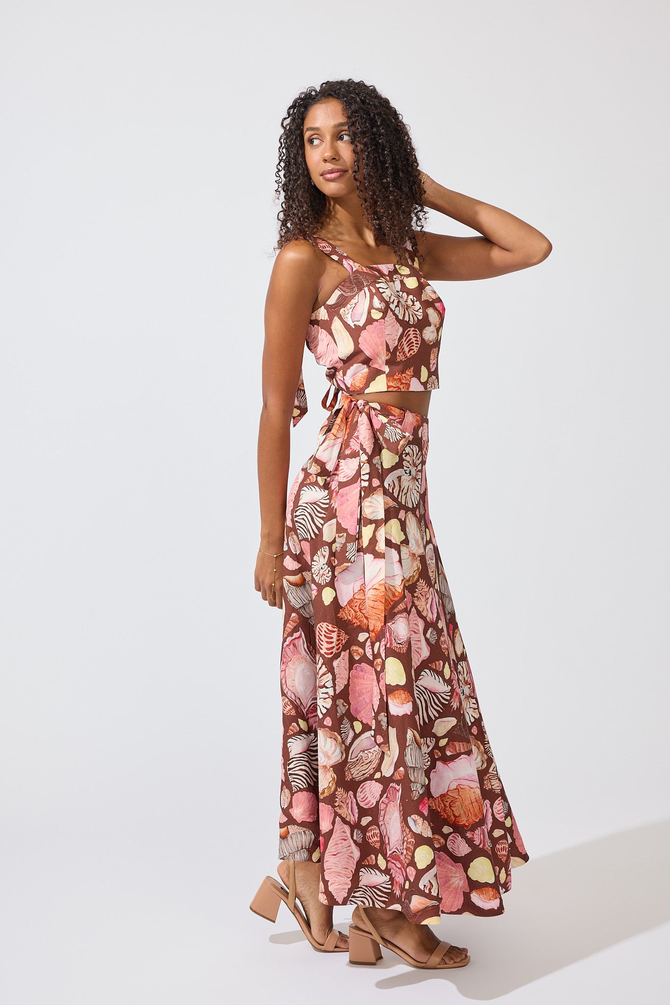 Lola Wrap Skirt - Chocolate Seashell