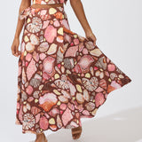 Lola Wrap Skirt - Chocolate Seashell