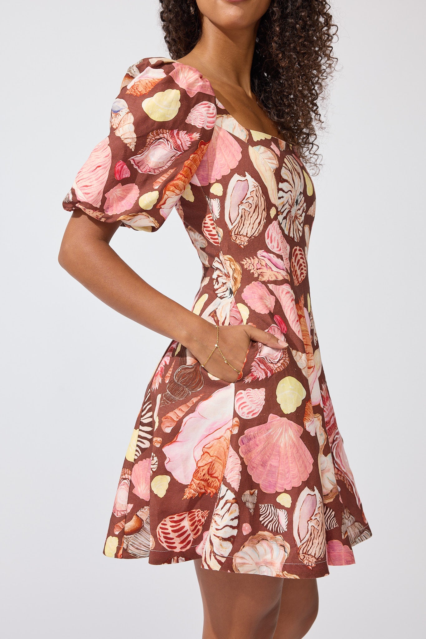 Scout Mini Dress - Chocolate Seashell