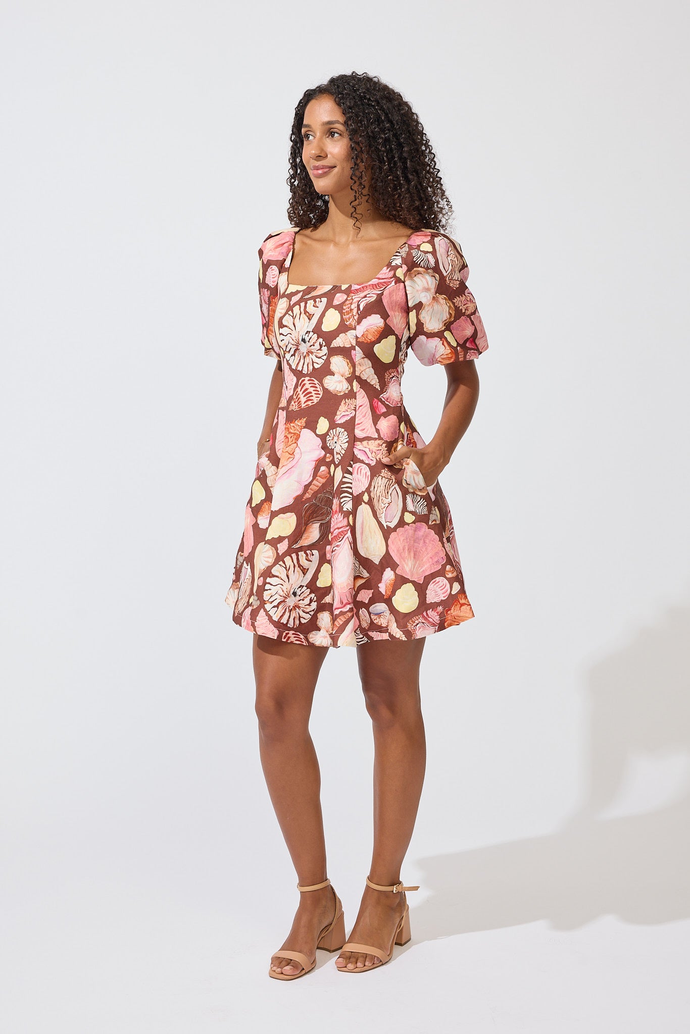 Scout Mini Dress - Chocolate Seashell