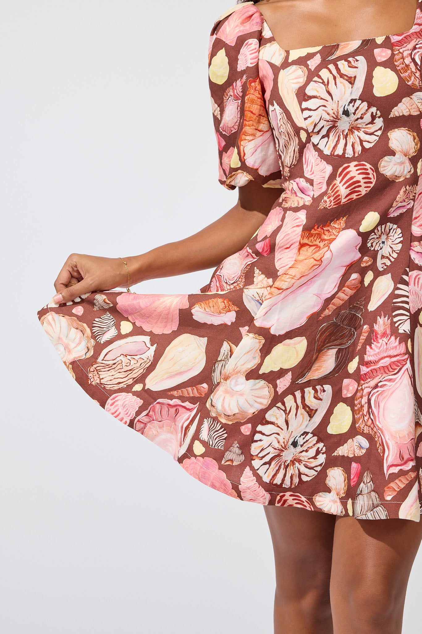 Scout Mini Dress - Chocolate Seashell