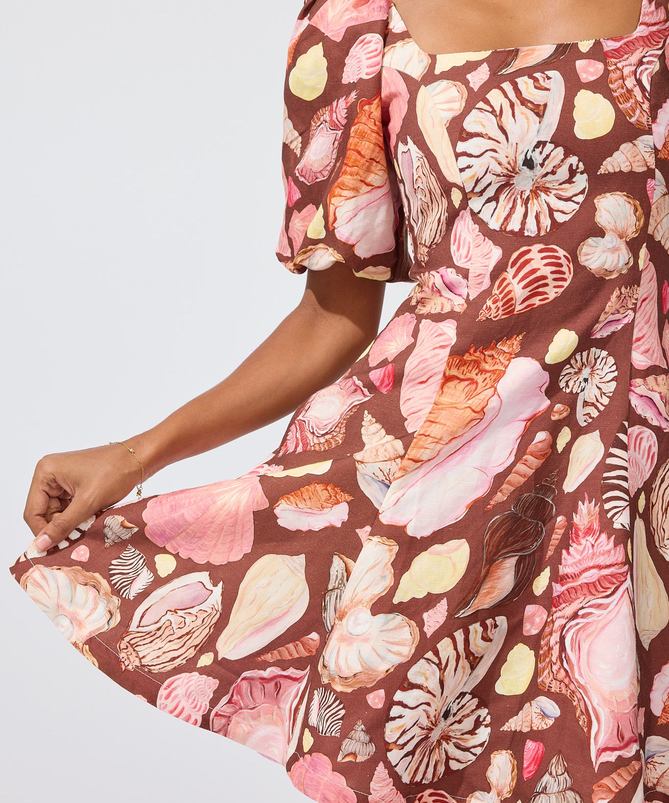 Scout Mini Dress - Chocolate Seashell