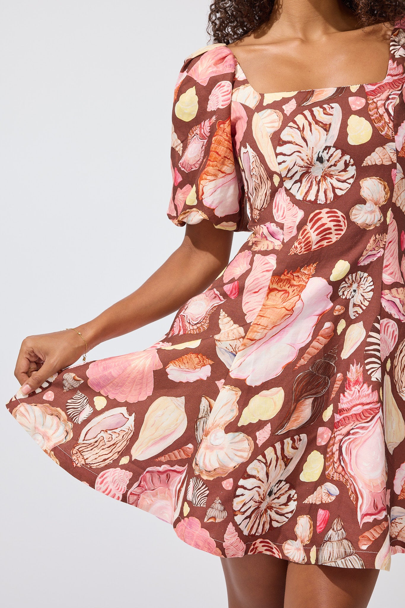 Scout Mini Dress - Chocolate Seashell