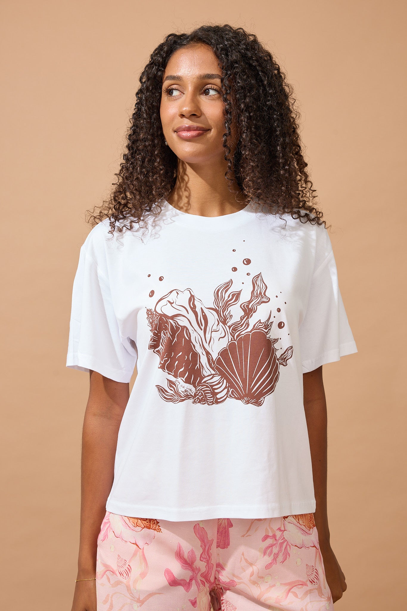 Shell Tee - Chocolate Brown