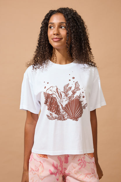 Shell Tee - Chocolate Brown