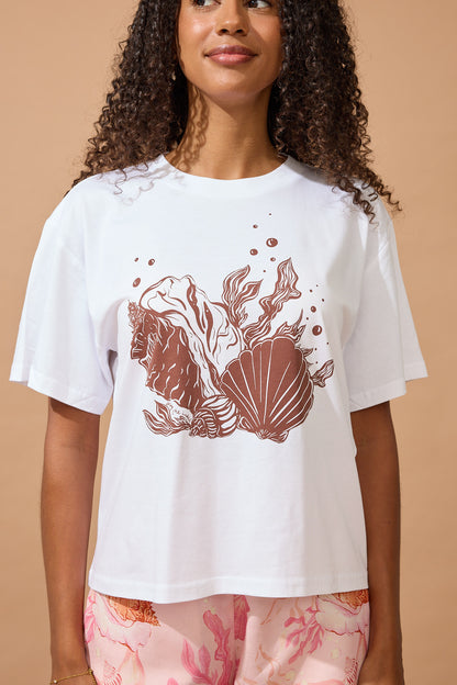 Shell Tee - Chocolate Brown