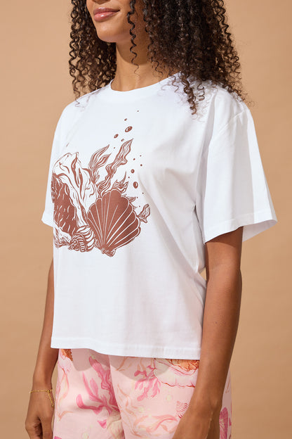 Shell Tee - Chocolate Brown