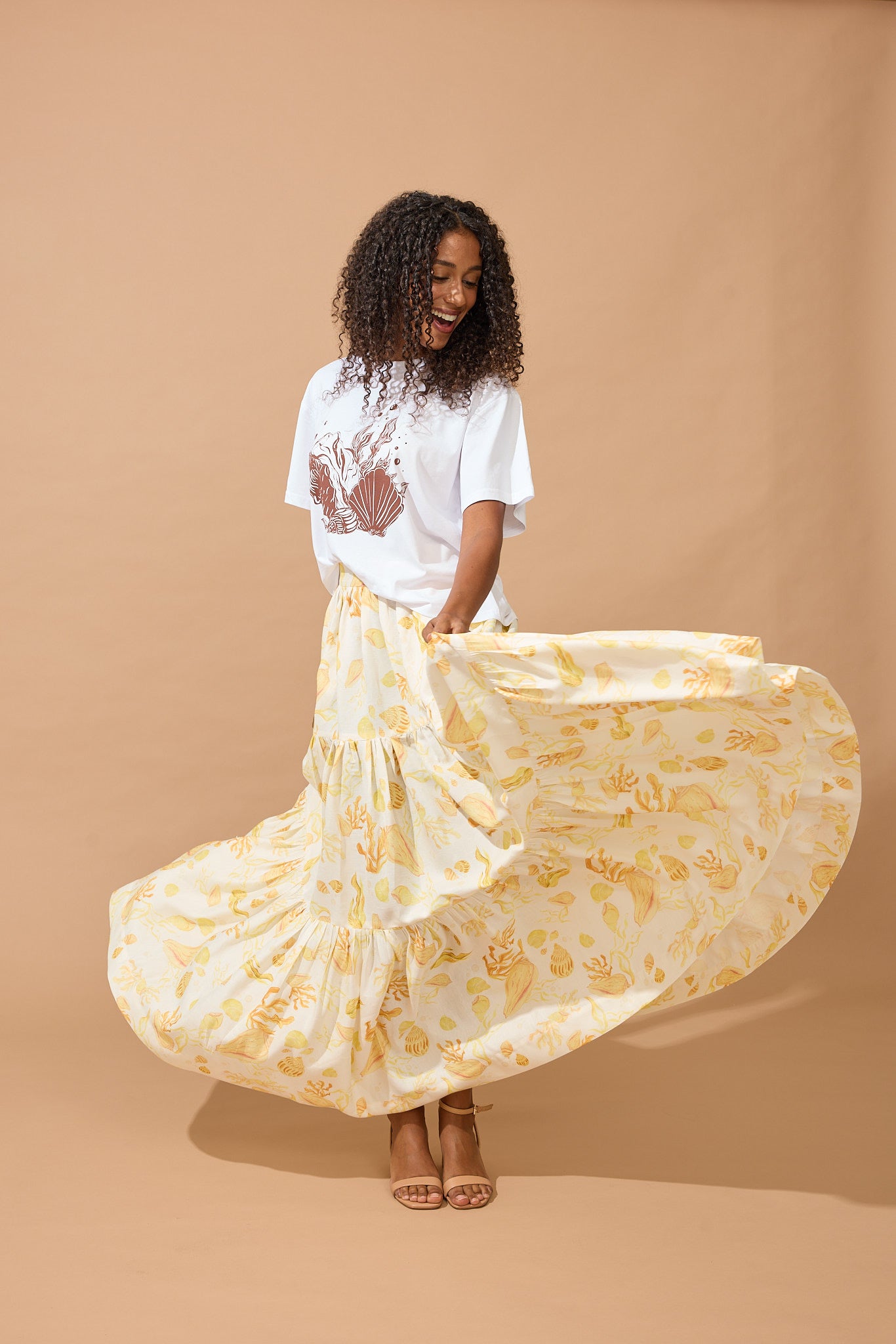 Claire Tiered Maxi Skirt - Siren Song