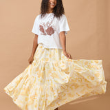 Claire Tiered Maxi Skirt - Siren Song