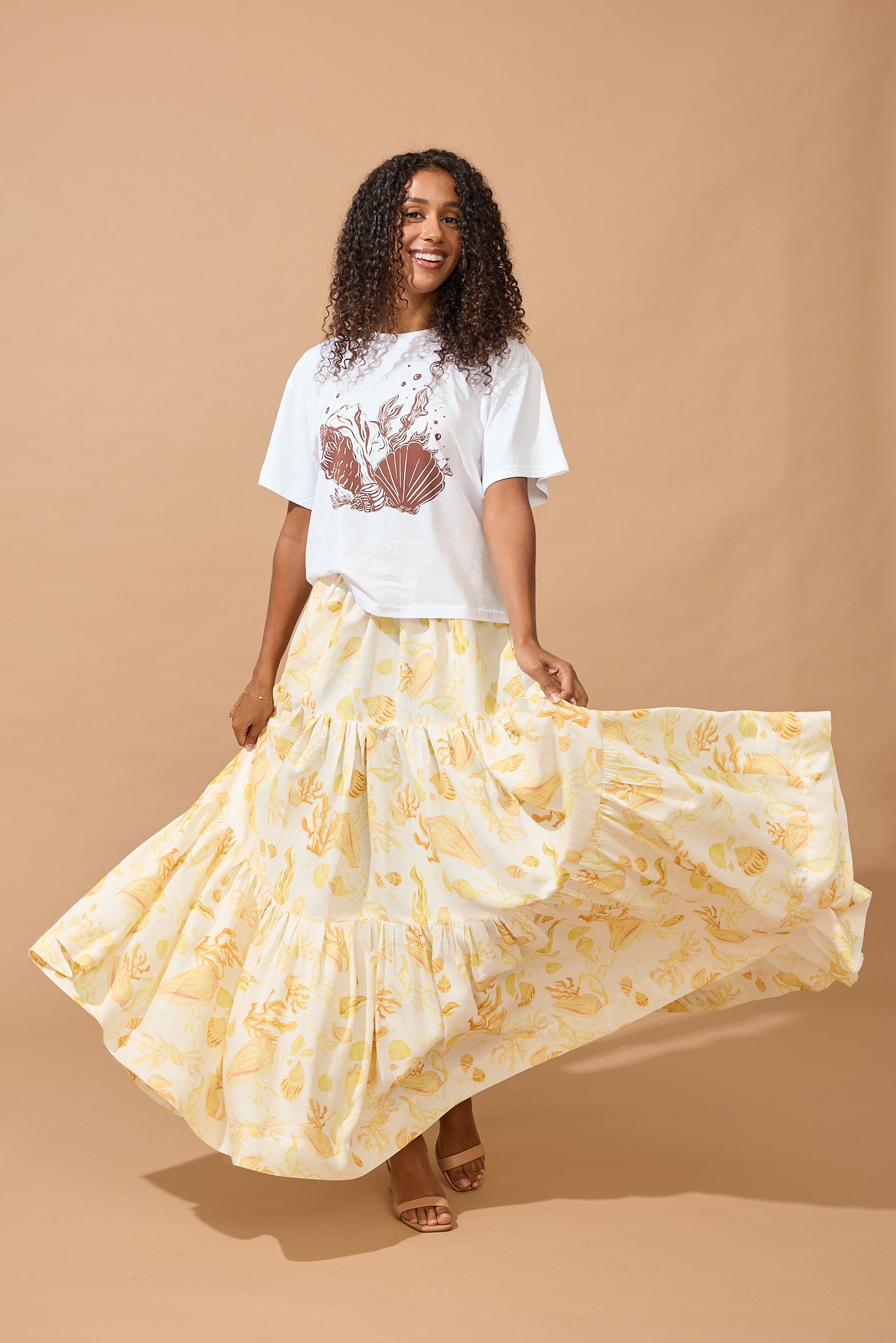 Claire Tiered Maxi Skirt - Siren Song