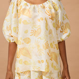 Audrey Short Sleeve Blouse - Siren Song