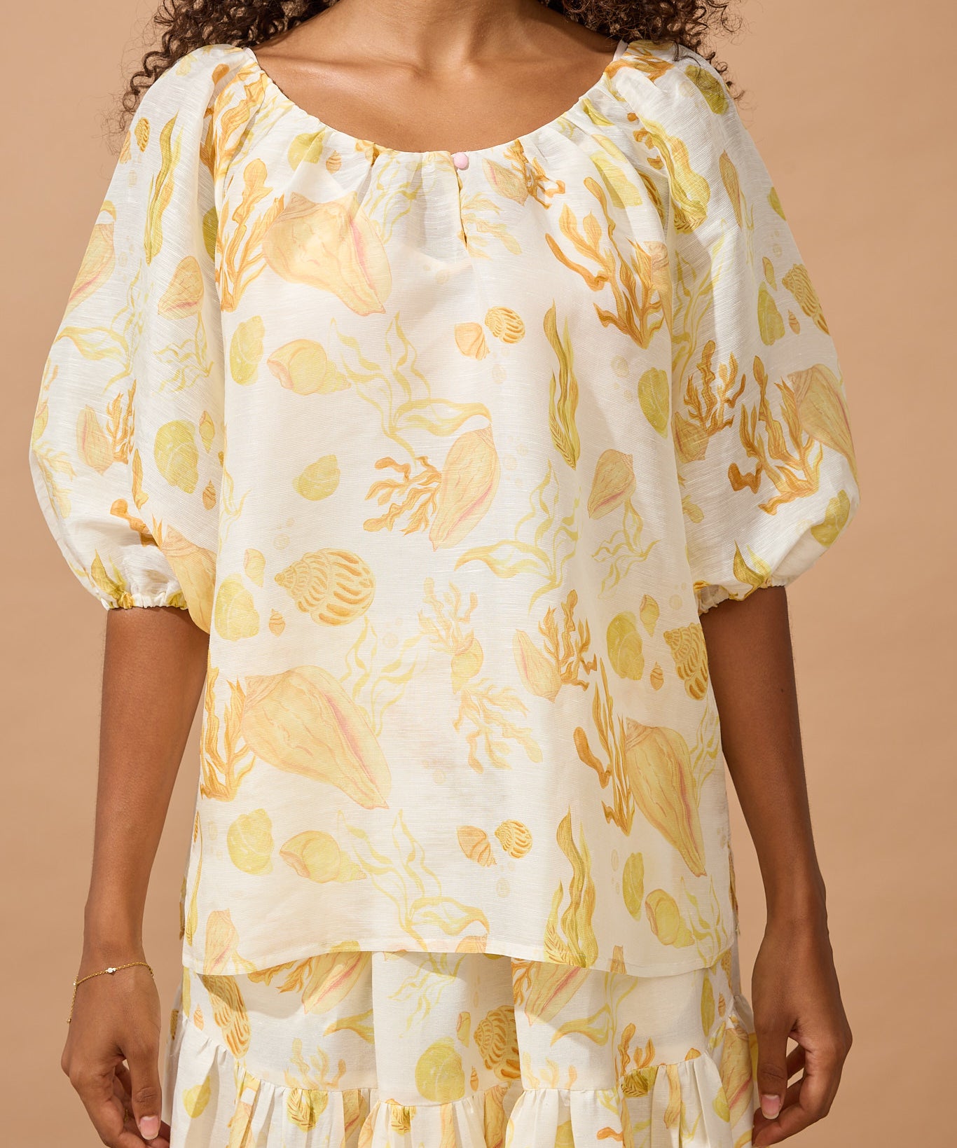 Audrey Short Sleeve Blouse - Siren Song