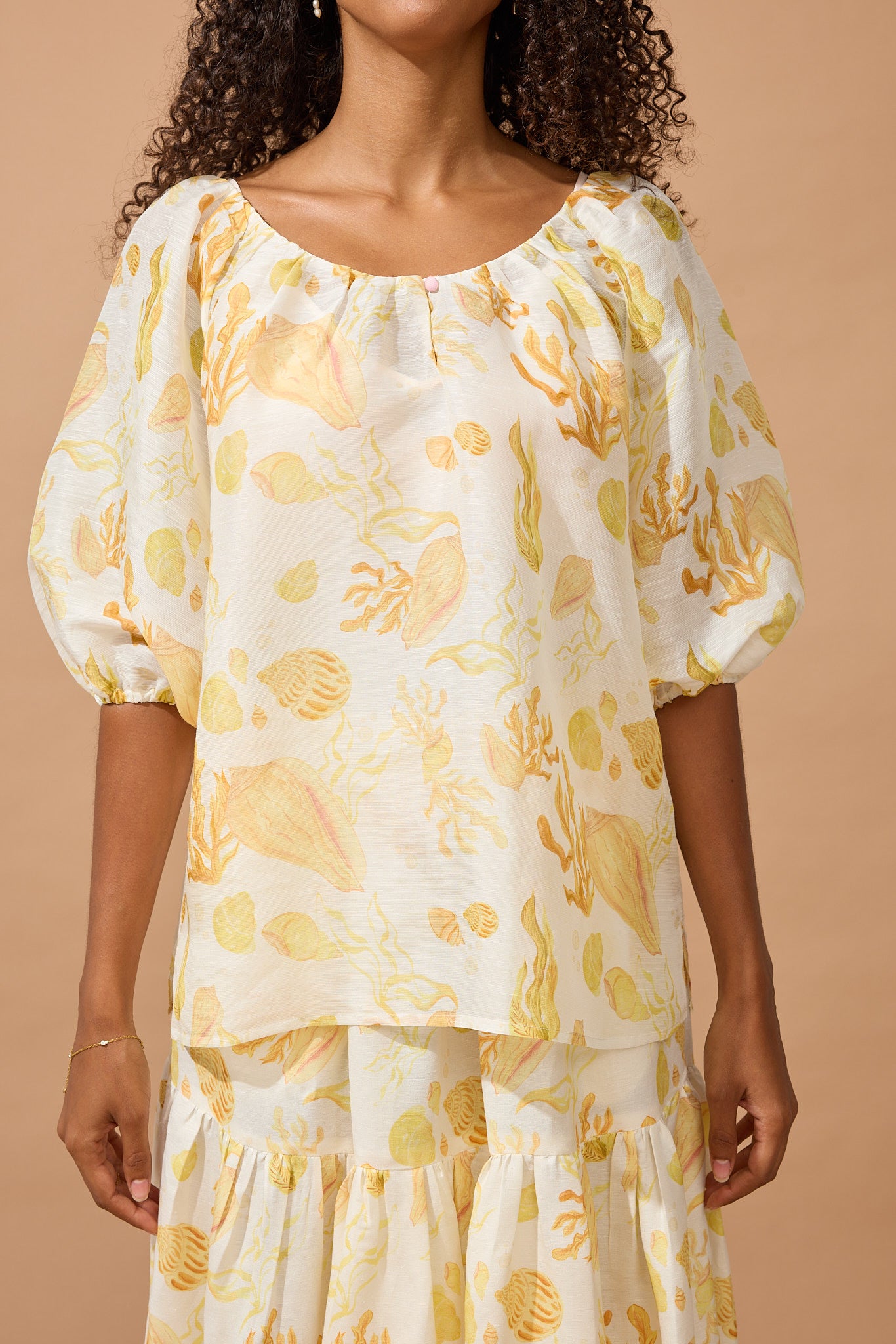 Audrey Short Sleeve Blouse - Siren Song