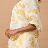 Audrey Short Sleeve Blouse - Siren Song