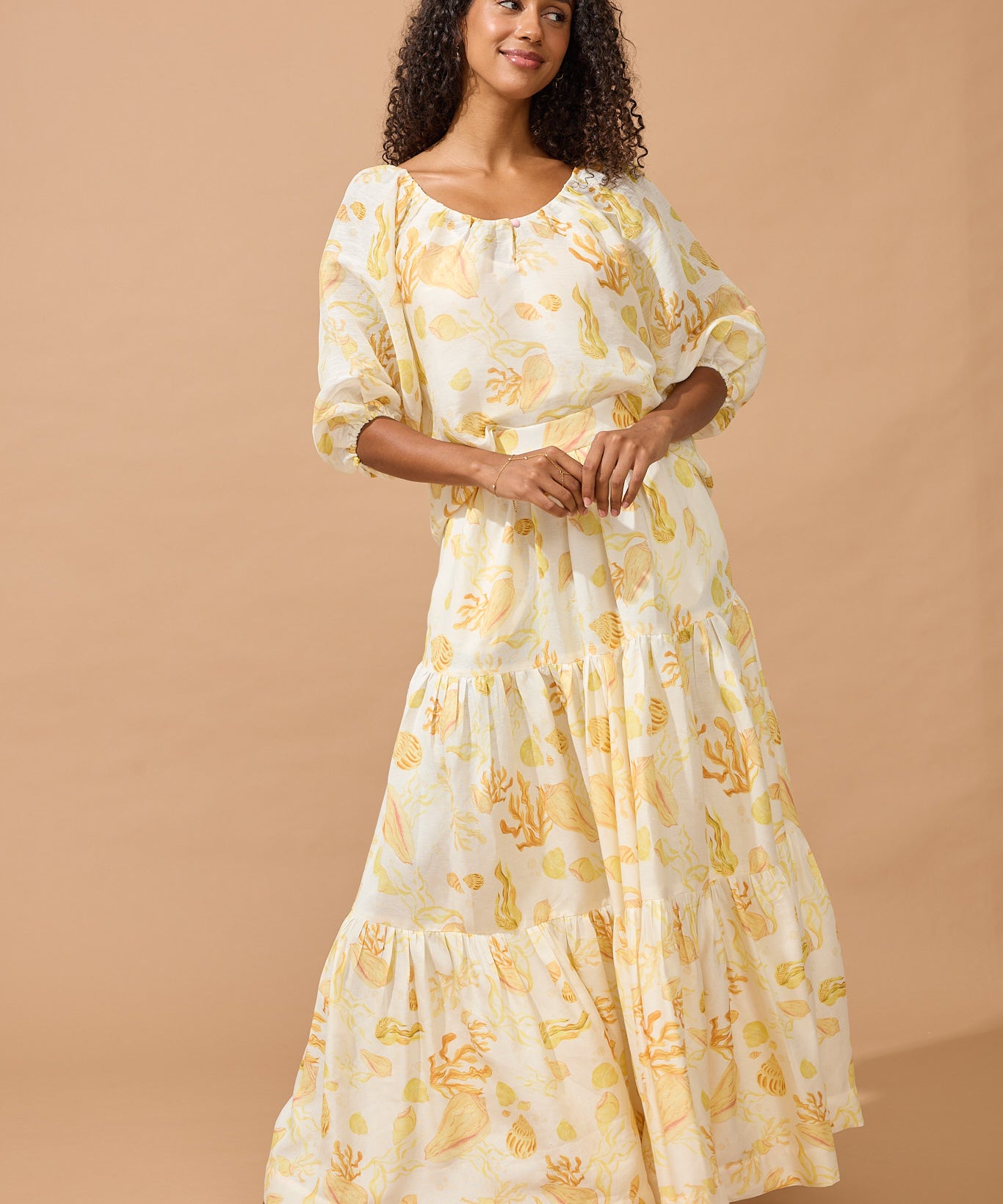 Claire Tiered Maxi Skirt - Siren Song