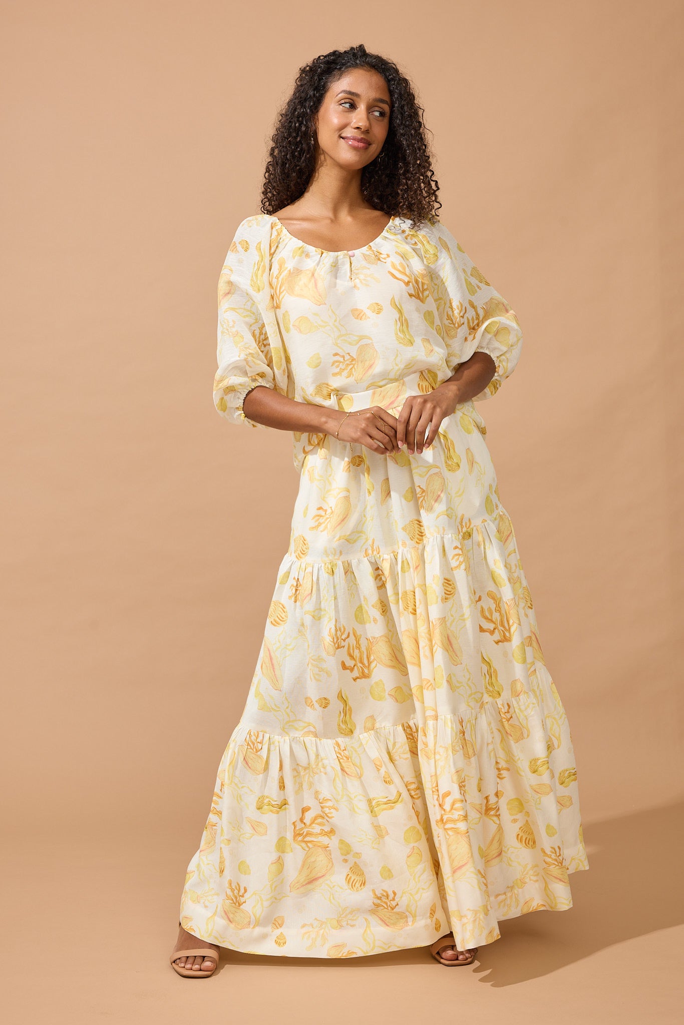 Claire Tiered Maxi Skirt - Siren Song