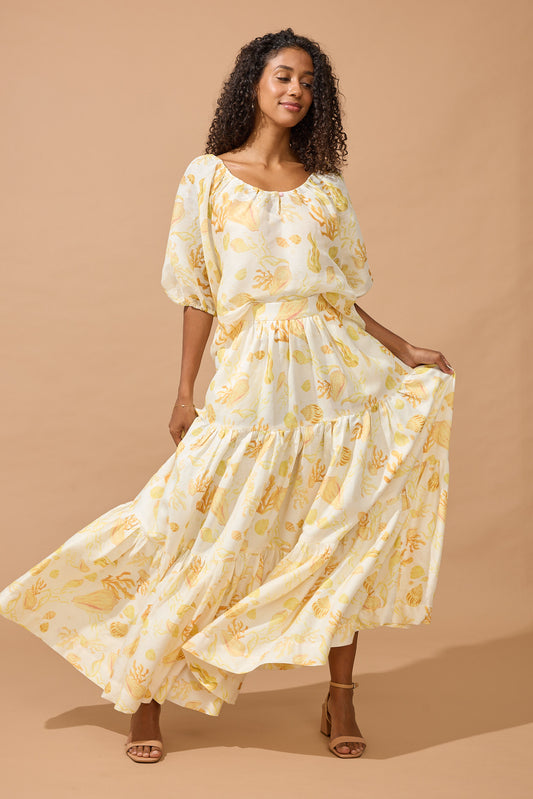 Claire Tiered Maxi Skirt - Siren Song
