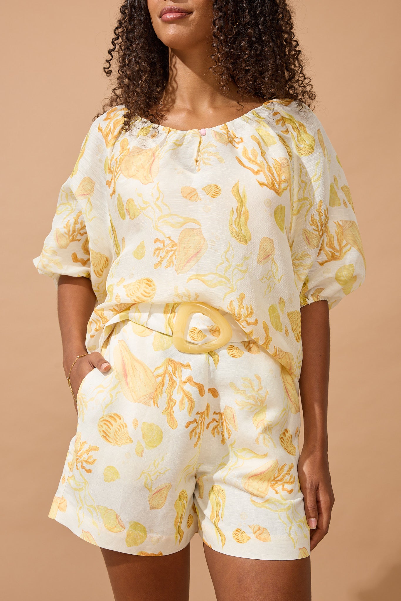 Coral Belted Shorts - Siren Song