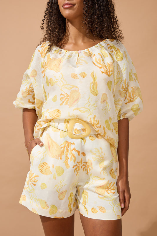 Coral Belted Shorts - Siren Song