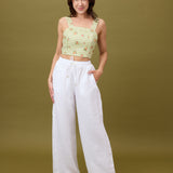 Posie Pants - White Linen