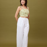 Posie Pants - White Linen