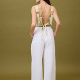 Lottie Crop - Picnic Linen